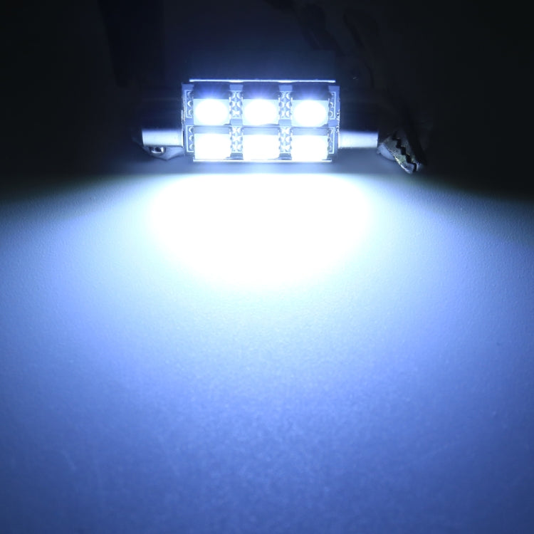 10 PCS 41mm DC12V / 2W / 7000K / 80LM 8LEDs SMD-5050 Car Reading Lamp(White Light) - Dome Lights by PMC TechLife | Online Shopping South Africa | PMC TechLife | Buy Now Pay Later Mobicred