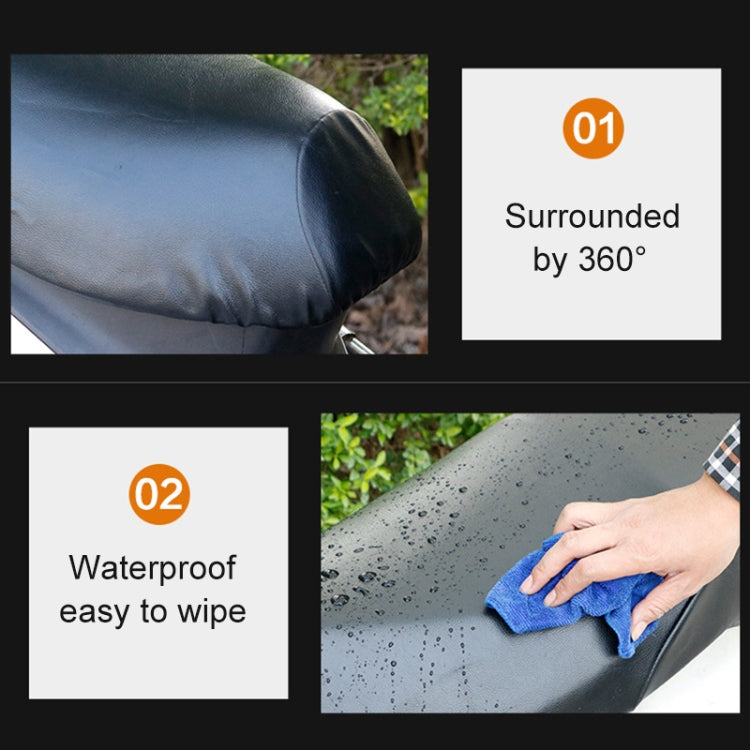 Waterproof Motorcycle Black Leather Seat Cover Prevent Bask In Seat Scooter Cushion Protect, Size: L, Length: 55-60cm; Width: 25-35cm - Seat Covers by PMC TechLife | Online Shopping South Africa | PMC TechLife | Buy Now Pay Later Mobicred