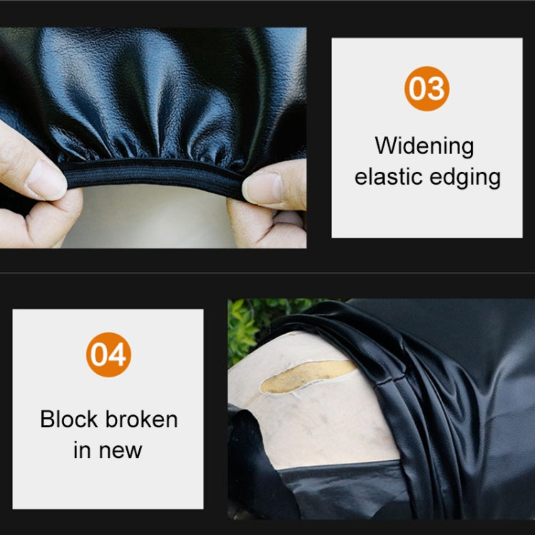 Waterproof Motorcycle Black Leather Seat Cover Prevent Bask In Seat Scooter Cushion Protect, Size: L, Length: 55-60cm; Width: 25-35cm - Seat Covers by PMC TechLife | Online Shopping South Africa | PMC TechLife | Buy Now Pay Later Mobicred