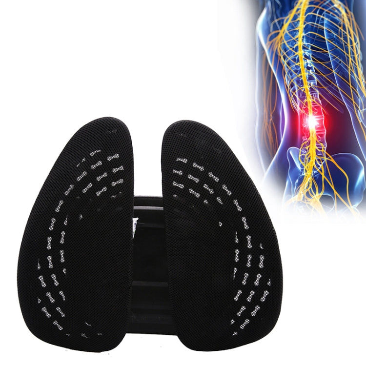 Car Lumbar Support Office Seat Belt Backrest Double Cushion Car Home Massage Lumbar Ice Silk Pillow (Black) - Seat Accessories by PMC TechLife | Online Shopping South Africa | PMC TechLife | Buy Now Pay Later Mobicred