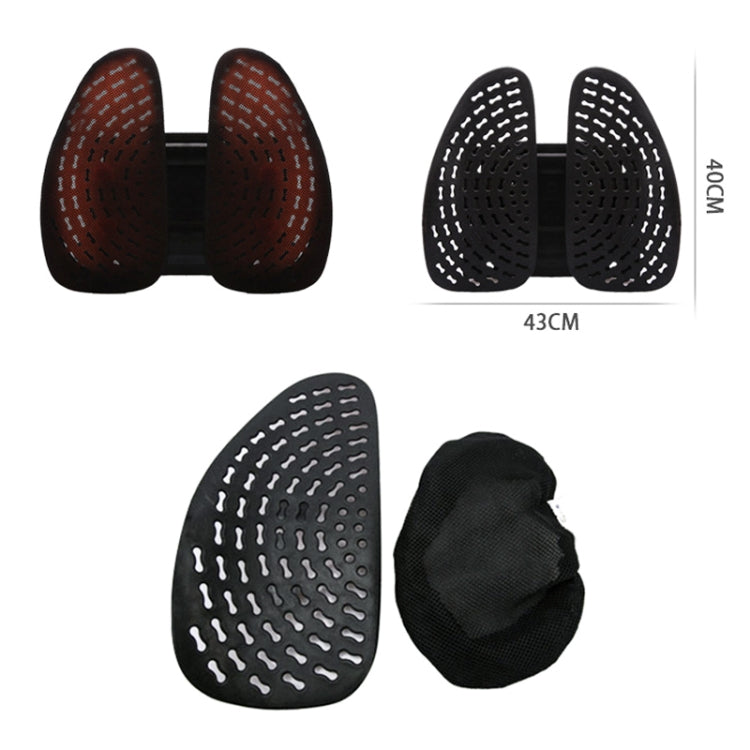Car Lumbar Support Office Seat Belt Backrest Double Cushion Car Home Massage Lumbar Ice Silk Pillow (Black) - Seat Accessories by PMC TechLife | Online Shopping South Africa | PMC TechLife | Buy Now Pay Later Mobicred