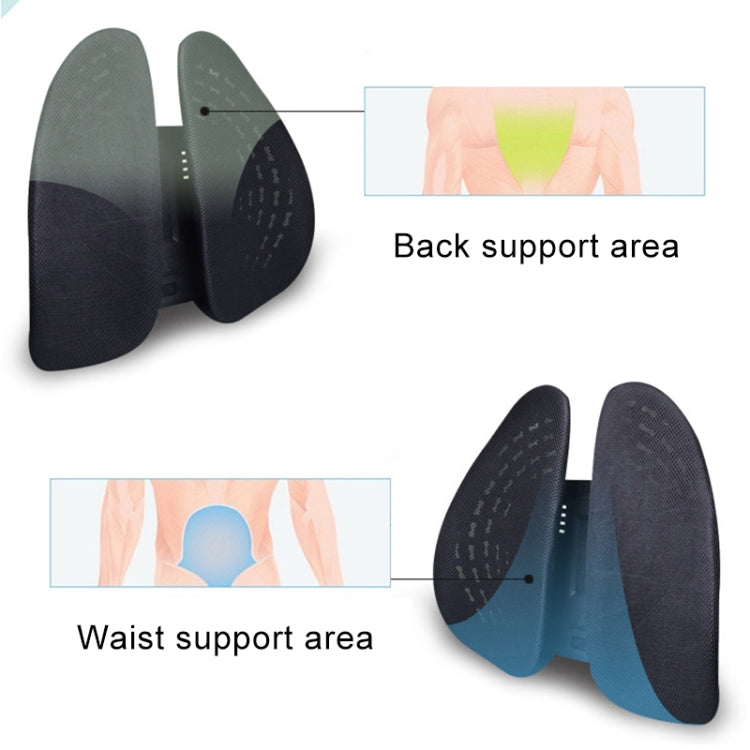 Car Lumbar Support Office Seat Belt Backrest Double Cushion Car Home Massage Lumbar Ice Silk Pillow (Black) - Seat Accessories by PMC TechLife | Online Shopping South Africa | PMC TechLife | Buy Now Pay Later Mobicred