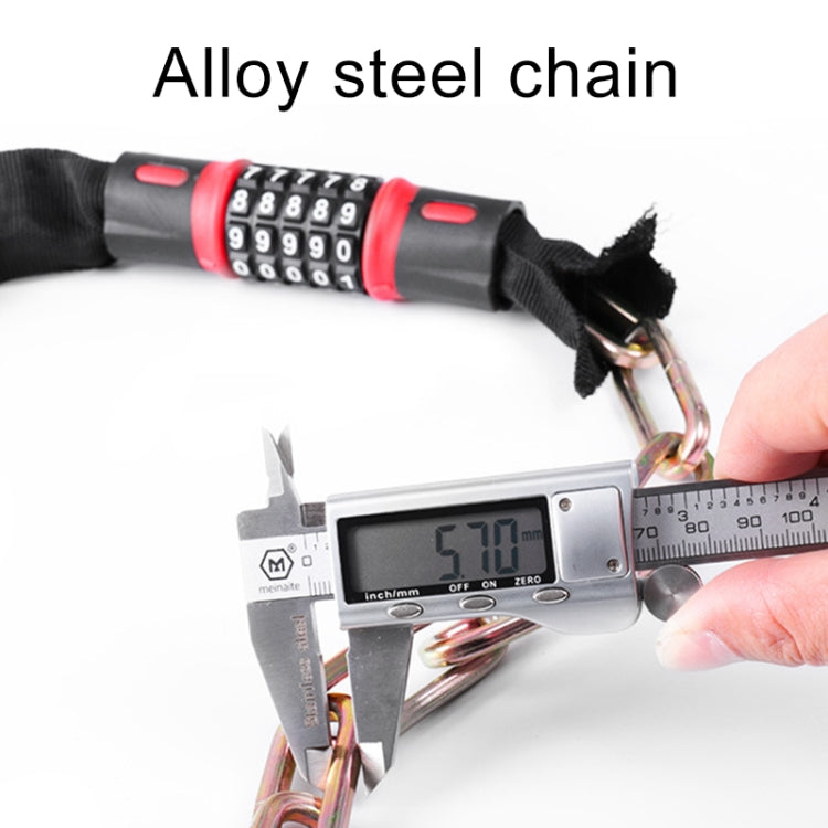 Motorcycles / Bicycle Chain Lock 5 Digit Password Anti-theft Password Lock, Length: 0.9m - Theft Protection by PMc TechLife | Online Shopping South Africa | PMc TechLife | Buy Now Pay Later Mobicred