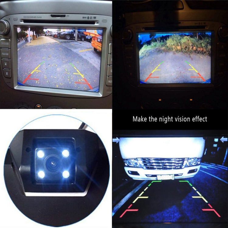 JX-9488 720x540 Effective Pixel NTSC 60HZ CMOS II Universal Waterproof Car Rear View Backup Camera with 2W 80LM 5000K White Light 4LED Lamp, DC 12V, Wire Length: 4m(Silver) - free shipping - PMC TechLife - Order now!