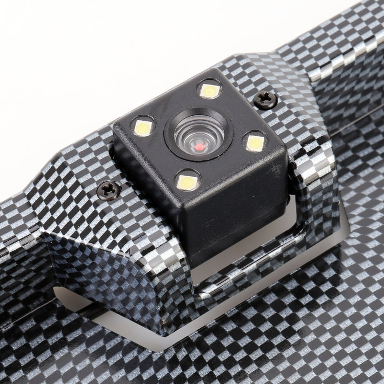 JX-9488 720x540 Effective Pixel NTSC 60HZ CMOS II Universal Waterproof Car Carbon Fiber Rear View Backup Camera with 2W 80LM 5000K White Light 4LED Lamp, DC 12V, Wire Length: 4m - Rear View Cameras by PMC TechLife | Online Shopping South Africa | PMC TechLife | Buy Now Pay Later Mobicred