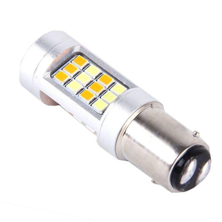 2 PCS 1157 10W 1000 LM 6000K White + Yellow Light Turn Signal Light with 42 SMD-2835-LED Lamps And Len. DC 12-24V - free shipping - PMC TechLife - Order now!