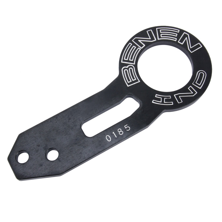 Benen Aluminum Alloy Rear Tow Towing Hook Trailer Ring for Universal Car Auto with Two Screw Holes(Black) - Towing Bars by PMC TechLife | Online Shopping South Africa | PMC TechLife | Buy Now Pay Later Mobicred