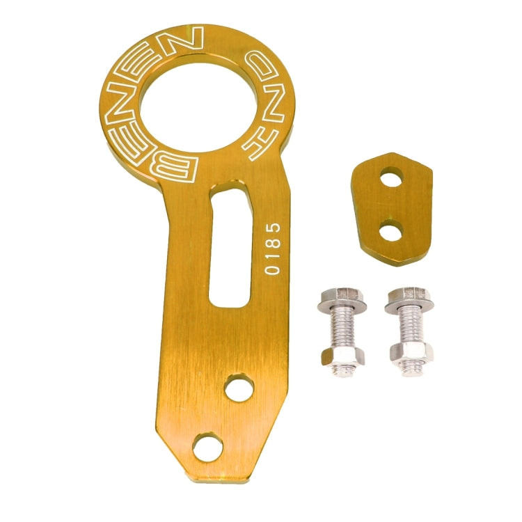 Benen Aluminum Alloy Rear Tow Towing Hook Trailer Ring for Universal Car Auto with Two Screw Holes(Gold) - Towing Bars by PMC TechLife | Online Shopping South Africa | PMC TechLife | Buy Now Pay Later Mobicred