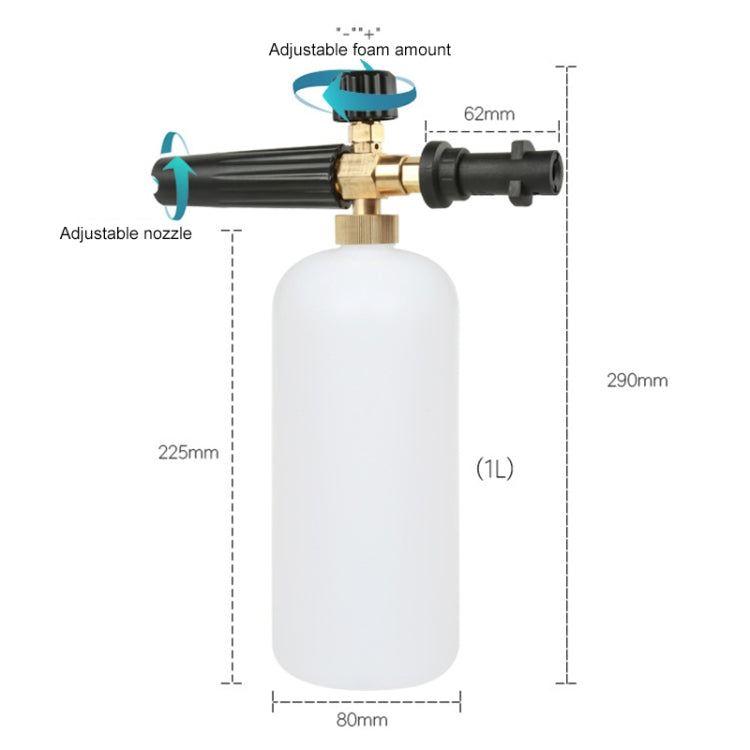 High Pressure Car Wash Foam Gun Soap Foamer Generator Water Sprayer Gun, Outer Wire: 18 x 1.5 - Car Washer & Accessories by PMC TechLife | Online Shopping South Africa | PMC TechLife | Buy Now Pay Later Mobicred