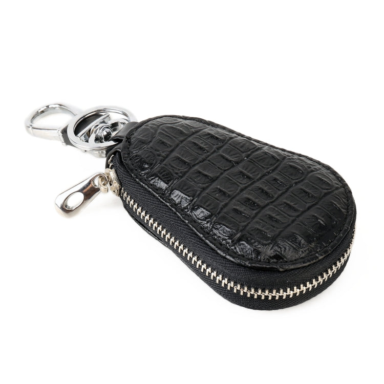 Universal Leather Crocodile Texture Waist Hanging Zipper Wallets Key Holder Bag (No Include Key)(Black) - Car Key Cases by PMC TechLife | Online Shopping South Africa | PMC TechLife | Buy Now Pay Later Mobicred