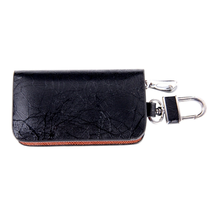 Universal Leather Roots Texture Waist Hanging Zipper Wallets Key Holder Bag (No Include Key)(Black) - Car Key Cases by PMC TechLife | Online Shopping South Africa | PMC TechLife | Buy Now Pay Later Mobicred
