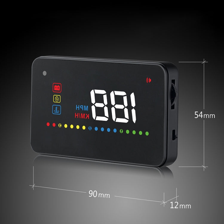 A200 OBD2 3.5 inch Vehicle-mounted Head Up Display Security System, Support Car Speed / Engine Revolving Speed Display / Water Temperature / Voltage - Head Up Display System by PMC TechLife | Online Shopping South Africa | PMC TechLife | Buy Now Pay Later Mobicred
