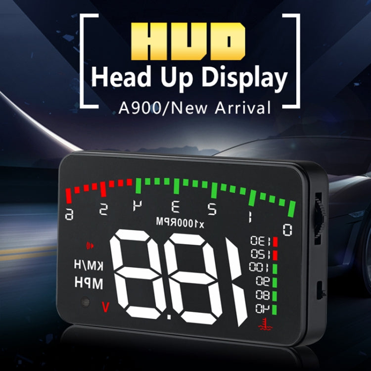 A900 OBD2 3.5 inch Vehicle-mounted Head Up Display Security System, Support Car Speed / Engine Revolving Speed Display / Water Temperature / Voltage / Driving Mileage - Head Up Display System by PMC TechLife | Online Shopping South Africa | PMC TechLife | Buy Now Pay Later Mobicred