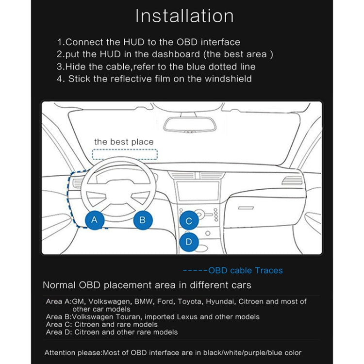 T100 OBD2 4 inch Vehicle-mounted Head Up Display Security System, Support Car Speed / Engine Revolving Speed Display / Instantaneous Fuel Consumption / Detection and Elimination Fault Code - free shipping - PMC TechLife - Order now!