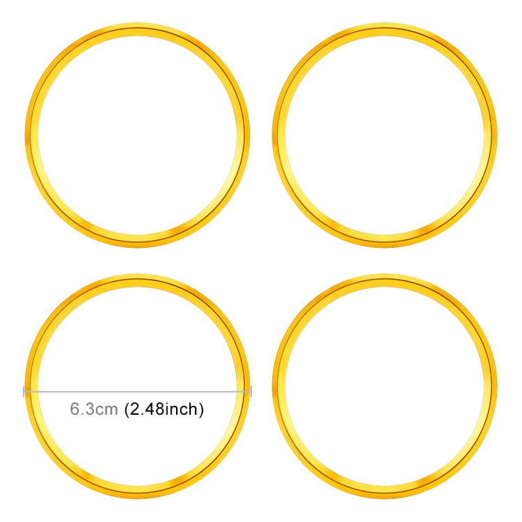 4 PCS Car Metal Wheel Hub Decoration Ring for BMW 5 Series 2018 (Gold) - Wheels Tires & Parts by PMC TechLife | Online Shopping South Africa | PMC TechLife | Buy Now Pay Later Mobicred
