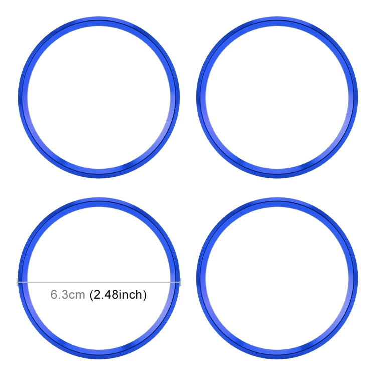 4 PCS Car Metal Wheel Hub Decoration Ring for BMW 5 Series 2018 (Blue) - Wheels Tires & Parts by PMC TechLife | Online Shopping South Africa | PMC TechLife | Buy Now Pay Later Mobicred