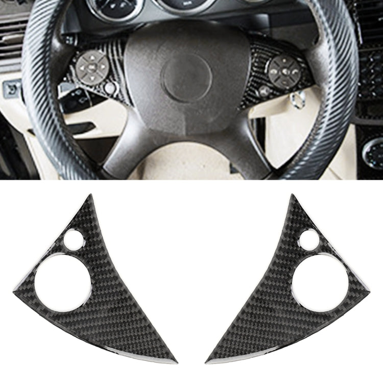 2 PCS Car Steering Wheel Button Carbon Fiber Decorative Sticker for Mercedes-Benz W204 2007-2010 - Car Interior Mouldings by PMC TechLife | Online Shopping South Africa | PMC TechLife | Buy Now Pay Later Mobicred