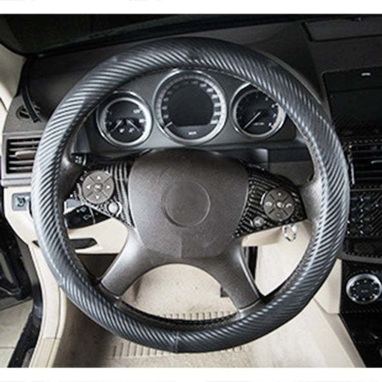 2 PCS Car Steering Wheel Button Carbon Fiber Decorative Sticker for Mercedes-Benz W204 2007-2010 - Car Interior Mouldings by PMC TechLife | Online Shopping South Africa | PMC TechLife | Buy Now Pay Later Mobicred