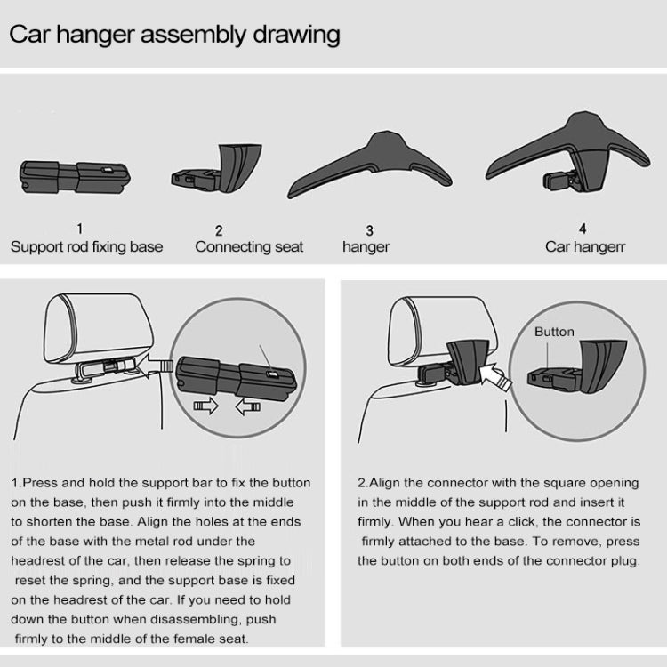 Creative Multi-functional Auto Car Seat Hanger Holder Hooks Clips for Bag Purse Cloth - Seat Accessories by PMC TechLife | Online Shopping South Africa | PMC TechLife | Buy Now Pay Later Mobicred