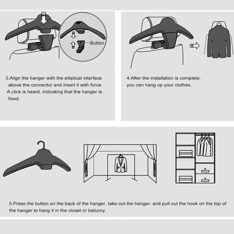 Creative Multi-functional Auto Car Seat Hanger Holder Hooks Clips for Bag Purse Cloth - Seat Accessories by PMC TechLife | Online Shopping South Africa | PMC TechLife | Buy Now Pay Later Mobicred