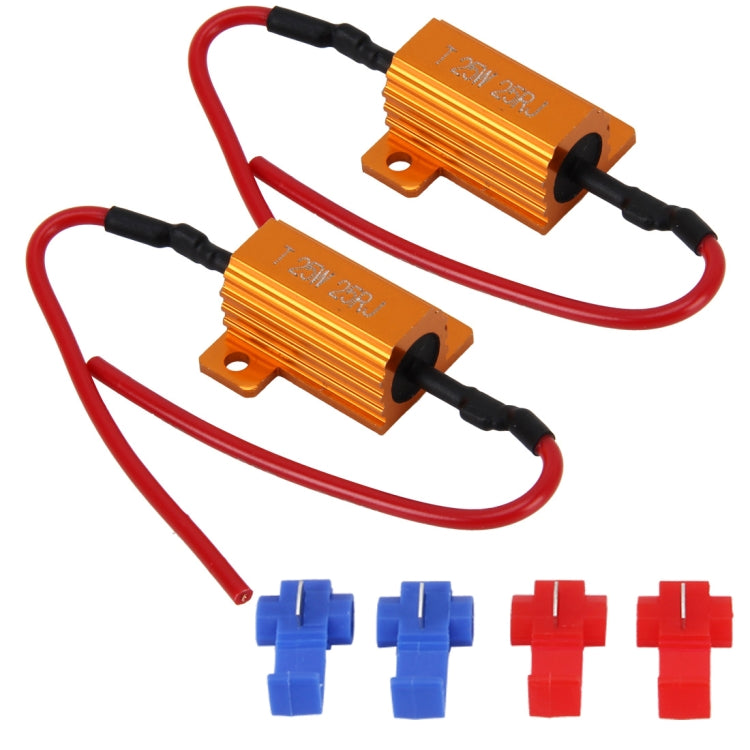 2 PCS Car Canbus Error Canceller Decoder Load Resistor LED 25W 25 Ohm No Blinking Decoder - free shipping - PMC TechLife - Order now!