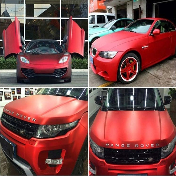 8m * 0.5m Ice Blue Metallic Matte Icy Ice Car Decal Wrap Auto Wrapping Vehicle Sticker Motorcycle Sheet Tint Vinyl Air Bubble Sticker(Red) - Auto Film by PMC TechLife | Online Shopping South Africa | PMC TechLife | Buy Now Pay Later Mobicred