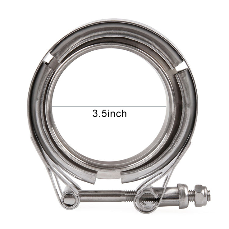 3.5 inch Car Turbo Exhaust Downpipe V-Band Clamp Stainless Steel 304 Flange Clamp - Booster Cable & Clip by PMC TechLife | Online Shopping South Africa | PMC TechLife | Buy Now Pay Later Mobicred