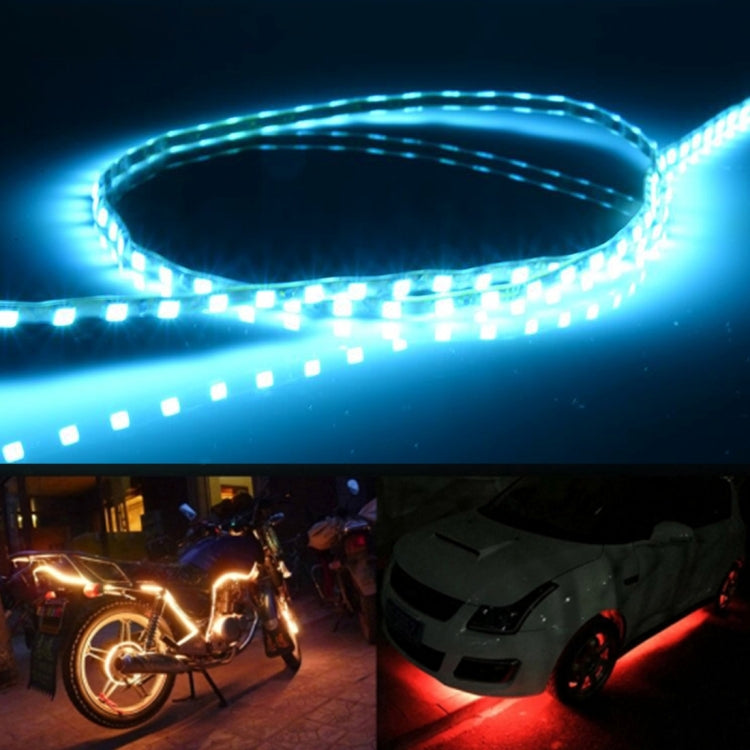 5 PCS 45 LED 3528 SMD Water-resistant Flexible Car Strip Light for Car Decoration, DC 12V, Length: 90cm(Ice Blue Light) - Decorative Lights by PMC TechLife | Online Shopping South Africa | PMC TechLife | Buy Now Pay Later Mobicred