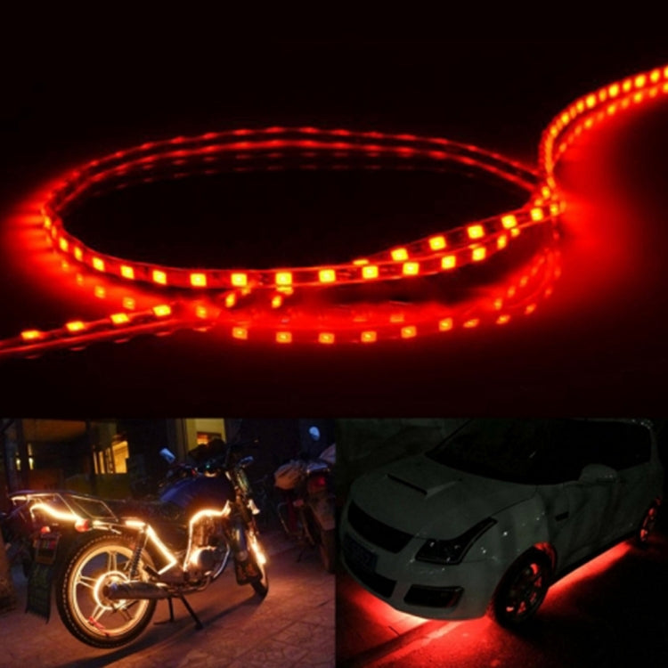 5 PCS 45 LED 3528 SMD Waterproof Flexible Car Strip Light for Car Decoration, DC 12V, Length: 90cm(Red Light) - Decorative Lights by PMC TechLife | Online Shopping South Africa | PMC TechLife | Buy Now Pay Later Mobicred