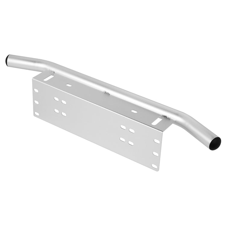 Universal License Plate Bumper Frame for Off-Road Jeep LED Work Light Bar Mounting Bracket with Front Bucket(Silver) - License Plate Covers & Frames by PMC Jewellery | Online Shopping South Africa | PMC Jewellery | Buy Now Pay Later Mobicred