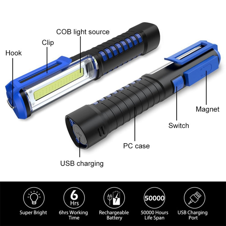 Jtron Car Home Car Work Maintenance Lamp Inspection Maintenance Light Emergency COBLED Charging Lamp - Other Tools by PMC TechLife | Online Shopping South Africa | PMC TechLife | Buy Now Pay Later Mobicred