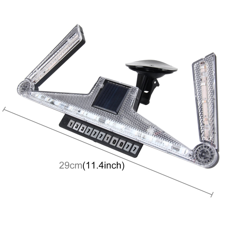 Solar Anti Collision Cupule Ranger Lamp Car Taillight LED Flash Warning Light Caution Light Foldable Solar Cupule Warning Lamp with Temporary Parking License - Arrow Turn Lights by PMC TechLife | Online Shopping South Africa | PMC TechLife | Buy Now Pay Later Mobicred