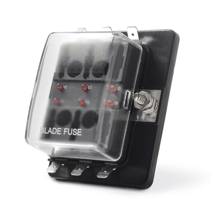 Universal 6 Way Fuse Box Block Fuse Holder Box Car Vehicle Circuit Automotive Blade Tool 6 Way Fuse Block, DC 10V-32V - free shipping - PMC TechLife - Order now!