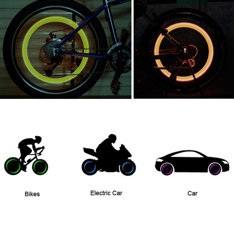 2 PCS Wheel Tyre Lamp With Battery for Car / Motorbike / Bike(Yellow Light) - Decorative Lights by PMC TechLife | Online Shopping South Africa | PMC TechLife | Buy Now Pay Later Mobicred