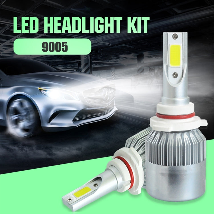 2pcs 9005 18W 1800LM 6000K Waterproof IP68 Car Auto LED Headlight with 2 COB LED Lamps, DC 9-36V(White Light) - LED Headlamps by PMC TechLife | Online Shopping South Africa | PMC TechLife | Buy Now Pay Later Mobicred