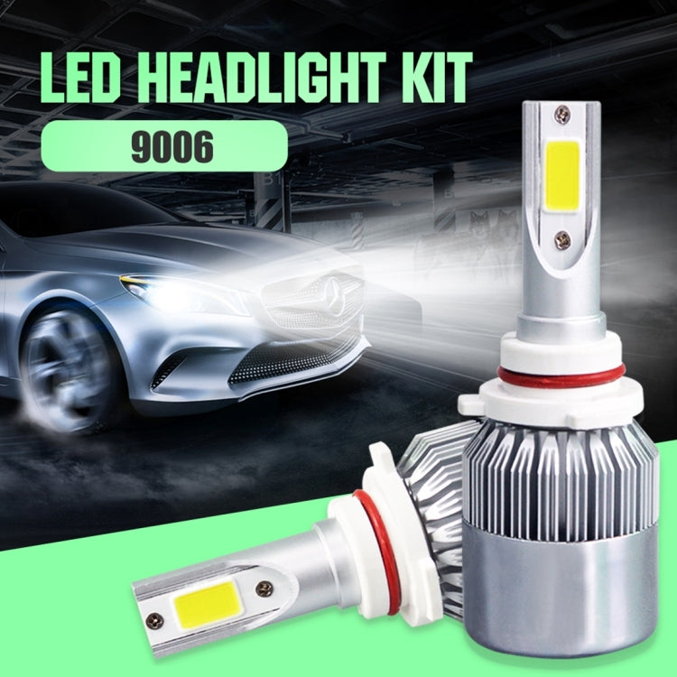 2 PCS C9 9006 18W 1800LM 6000K Waterproof IP68 Car Auto LED Headlight with 2 COB LED Lamps, DC 9-36V(White Light) - LED Headlamps by PMC TechLife | Online Shopping South Africa | PMC TechLife | Buy Now Pay Later Mobicred
