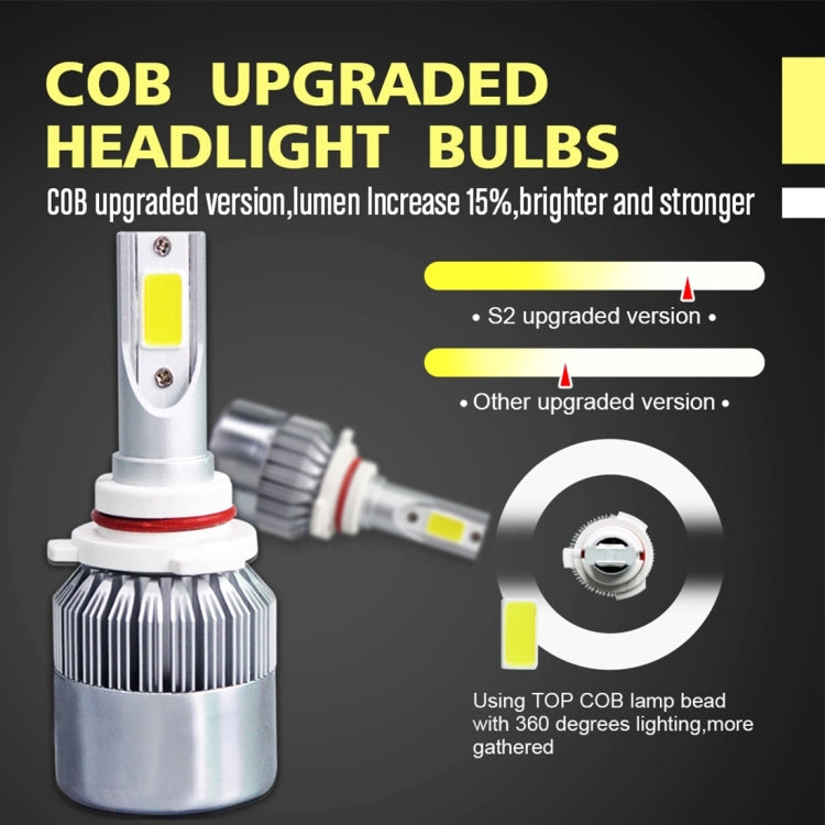 2 PCS C9 9006 18W 1800LM 6000K Waterproof IP68 Car Auto LED Headlight with 2 COB LED Lamps, DC 9-36V(White Light) - LED Headlamps by PMC TechLife | Online Shopping South Africa | PMC TechLife | Buy Now Pay Later Mobicred