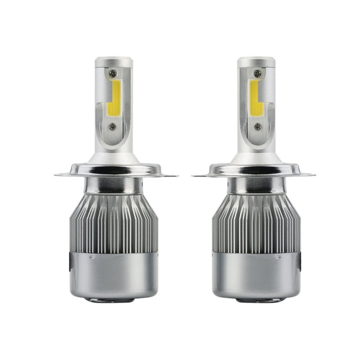 2pcs H4 18W 1800LM 6000K Waterproof IP68 Car Auto LED Headlight with 2 COB LED Lamps, DC 9-36V(White Light) - LED Headlamps by PMC TechLife | Online Shopping South Africa | PMC TechLife | Buy Now Pay Later Mobicred