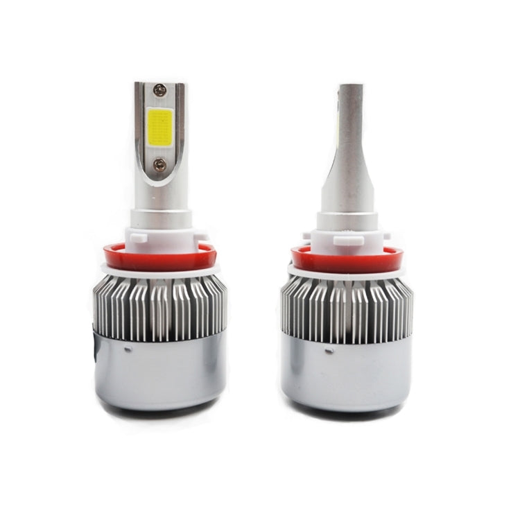 2pcs H8/H11 18W 1800LM 6000K Water-resistant IP68 Car Auto LED Headlight with 2 COB LED Lamps, DC 9-36V(White Light) - LED Headlamps by PMC TechLife | Online Shopping South Africa | PMC TechLife | Buy Now Pay Later Mobicred