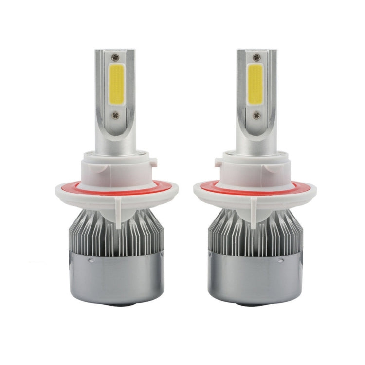 2pcs H13 18W 1800LM 6000K Waterproof IP68 Car Auto LED Headlight with 2 COB LED Lamps, DC 9-36V(White Light) - LED Headlamps by PMC TechLife | Online Shopping South Africa | PMC TechLife | Buy Now Pay Later Mobicred