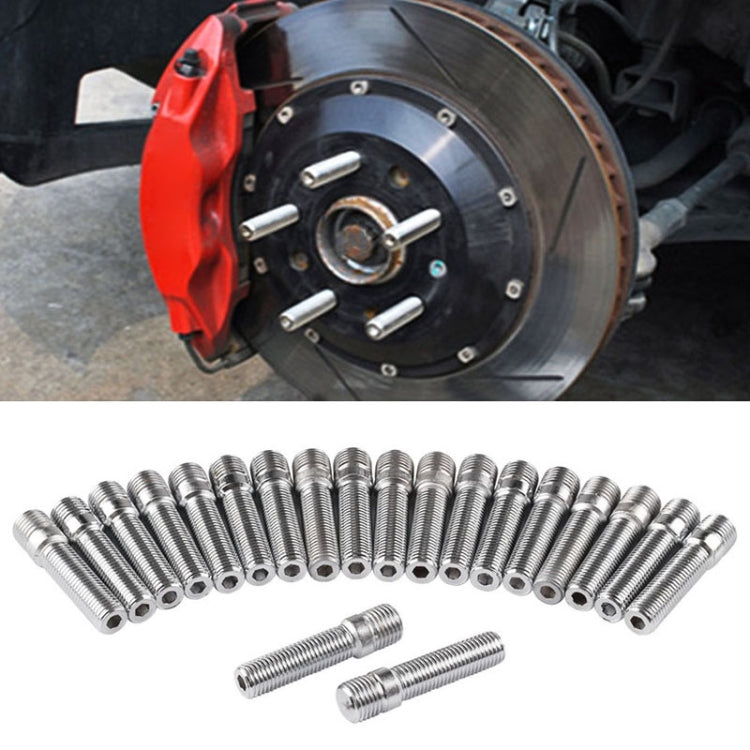 20 PCS 5.8cm Universal Car Modification Extended Wheels Stud Conversion M12x1.5 to M12x1.5 Screw Adapter LN032 LN033 LN044 - Nuts & Bolts by PMC TechLife | Online Shopping South Africa | PMC TechLife