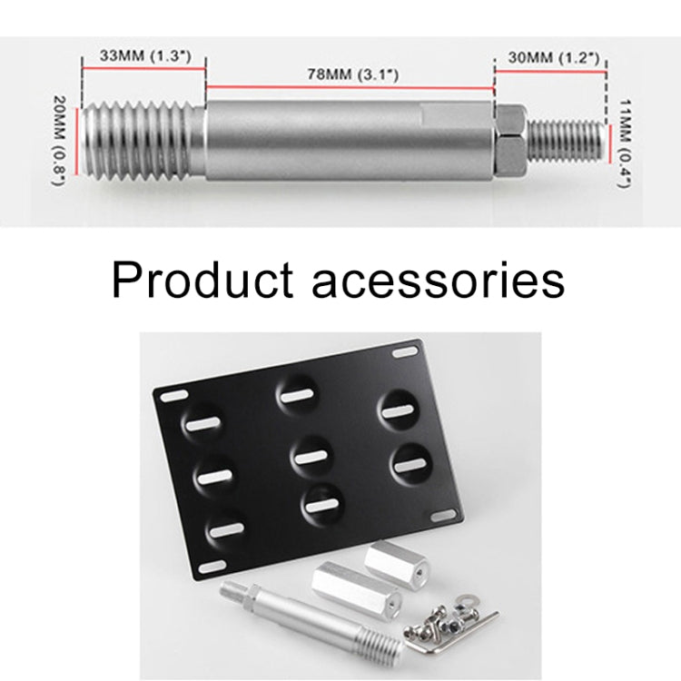 Car Front Bumper Tow Hook License Plate Mounting Bracket Holder for Mercedes-Benz 2008 - License Plate Covers & Frames by PMC Jewellery | Online Shopping South Africa | PMC Jewellery | Buy Now Pay Later Mobicred