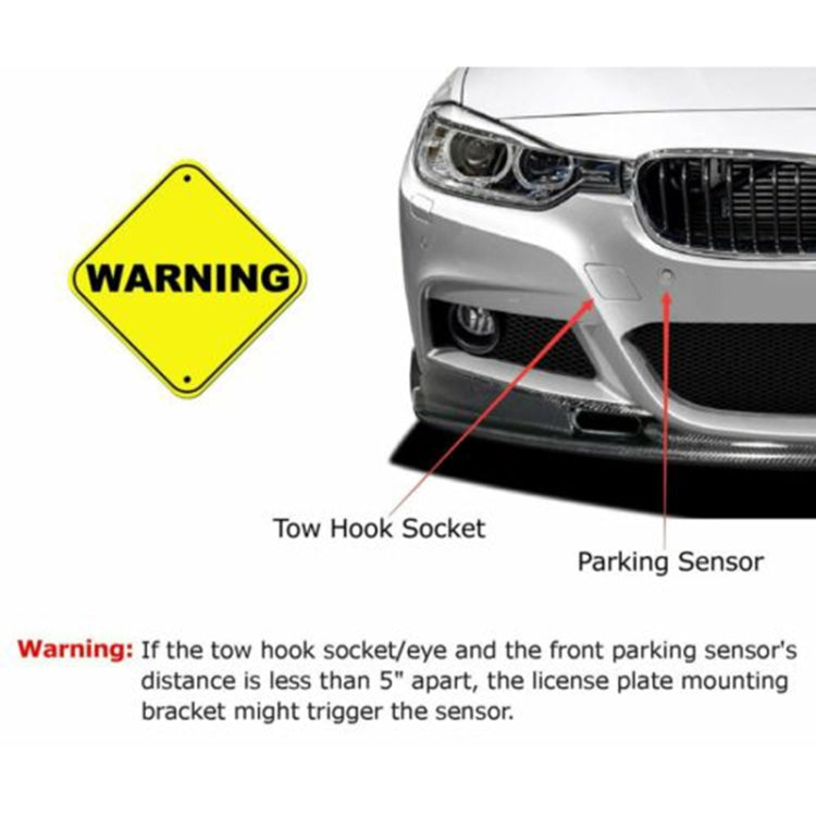 Car Front Bumper Tow Hook License Plate Mounting Bracket Holder for Subaru - License Plate Covers & Frames by PMC Jewellery | Online Shopping South Africa | PMC Jewellery | Buy Now Pay Later Mobicred