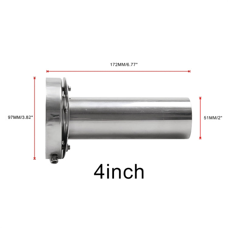 4 inch Universal Car 304 Stainless Steel Exhaust Pipe Muffler Unadjustable Tail Muffler Tip - Exhaust Pipes by PMC TechLife | Online Shopping South Africa | PMC TechLife | Buy Now Pay Later Mobicred
