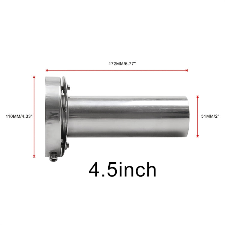 4.5 inch Universal Car 304 Stainless Steel Exhaust Pipe Muffler Unadjustable Tail Muffler Tip - Exhaust Pipes by PMC TechLife | Online Shopping South Africa | PMC TechLife | Buy Now Pay Later Mobicred