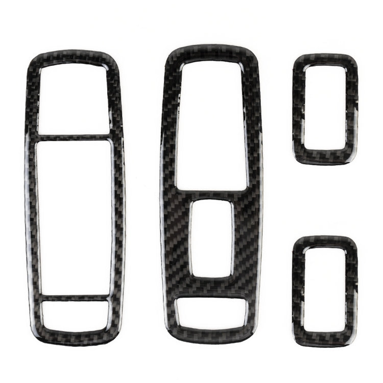 4 PCS Car Window Lift Switch Panel Carbon Fiber Decorative Sticker for Jeep Grand Cherokee 2011-2018 - Car Interior Mouldings by PMC TechLife | Online Shopping South Africa | PMC TechLife | Buy Now Pay Later Mobicred