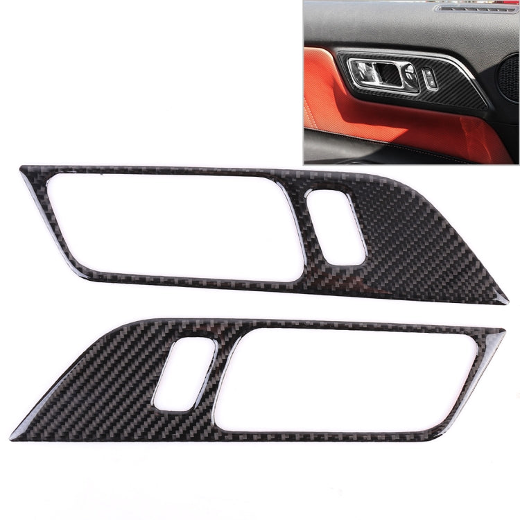 2 PCS Car Door Handle Decorative Sticker for Ford Mustang 2015-2020 - Car Interior Mouldings by PMC TechLife | Online Shopping South Africa | PMC TechLife | Buy Now Pay Later Mobicred