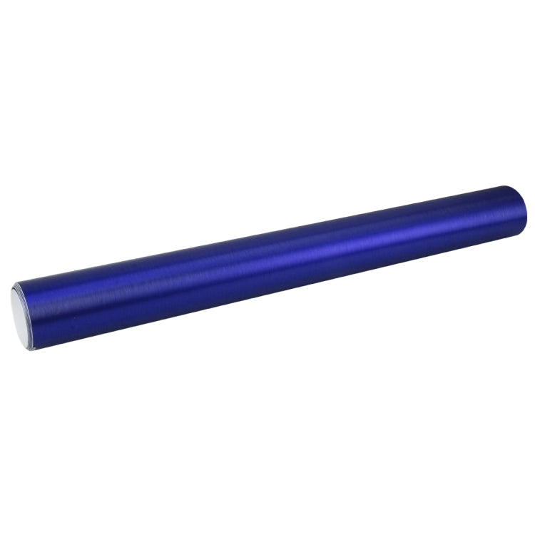 1.52 * 0.5m Waterproof PVC Wire Drawing Brushed Chrome Vinyl Wrap Car Sticker Automobile Ice Film Stickers Car Styling Matte Brushed Car Wrap Vinyl Film (Dark Blue) - Auto Film by PMC Jewellery | Online Shopping South Africa | PMC Jewellery | Buy Now Pay Later Mobicred