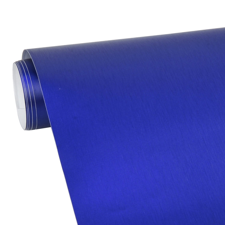 1.52 * 0.5m Waterproof PVC Wire Drawing Brushed Chrome Vinyl Wrap Car Sticker Automobile Ice Film Stickers Car Styling Matte Brushed Car Wrap Vinyl Film (Dark Blue) - Auto Film by PMC Jewellery | Online Shopping South Africa | PMC Jewellery | Buy Now Pay Later Mobicred