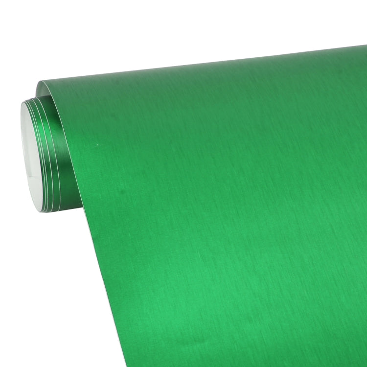 1.52 * 0.5m Waterproof PVC Wire Drawing Brushed Chrome Vinyl Wrap Car Sticker Automobile Ice Film Stickers Car Styling Matte Brushed Car Wrap Vinyl Film (Green) - Auto Film by PMC Jewellery | Online Shopping South Africa | PMC Jewellery | Buy Now Pay Later Mobicred